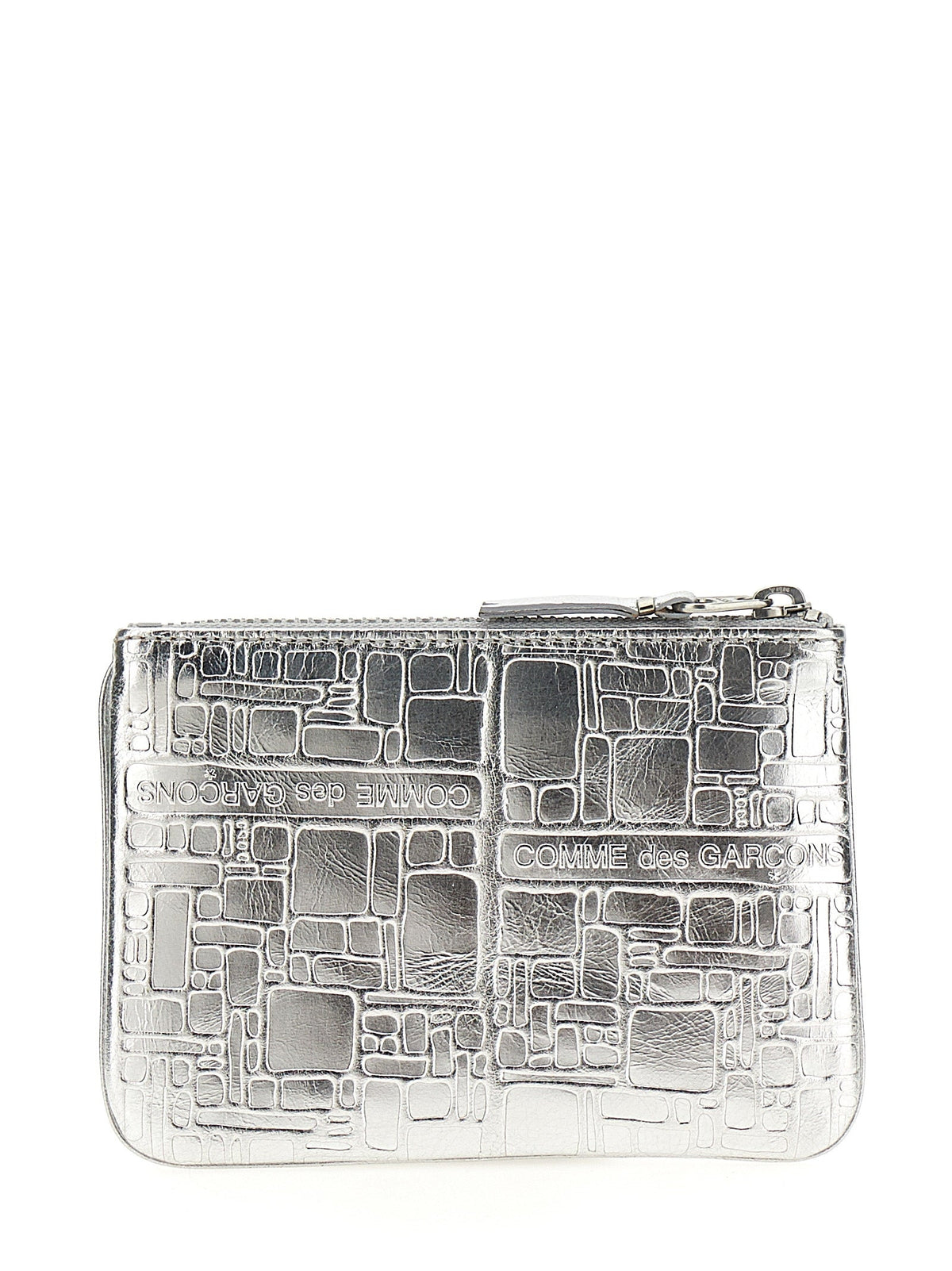 Comme Des Garçons Silver Calfskin Cardholder