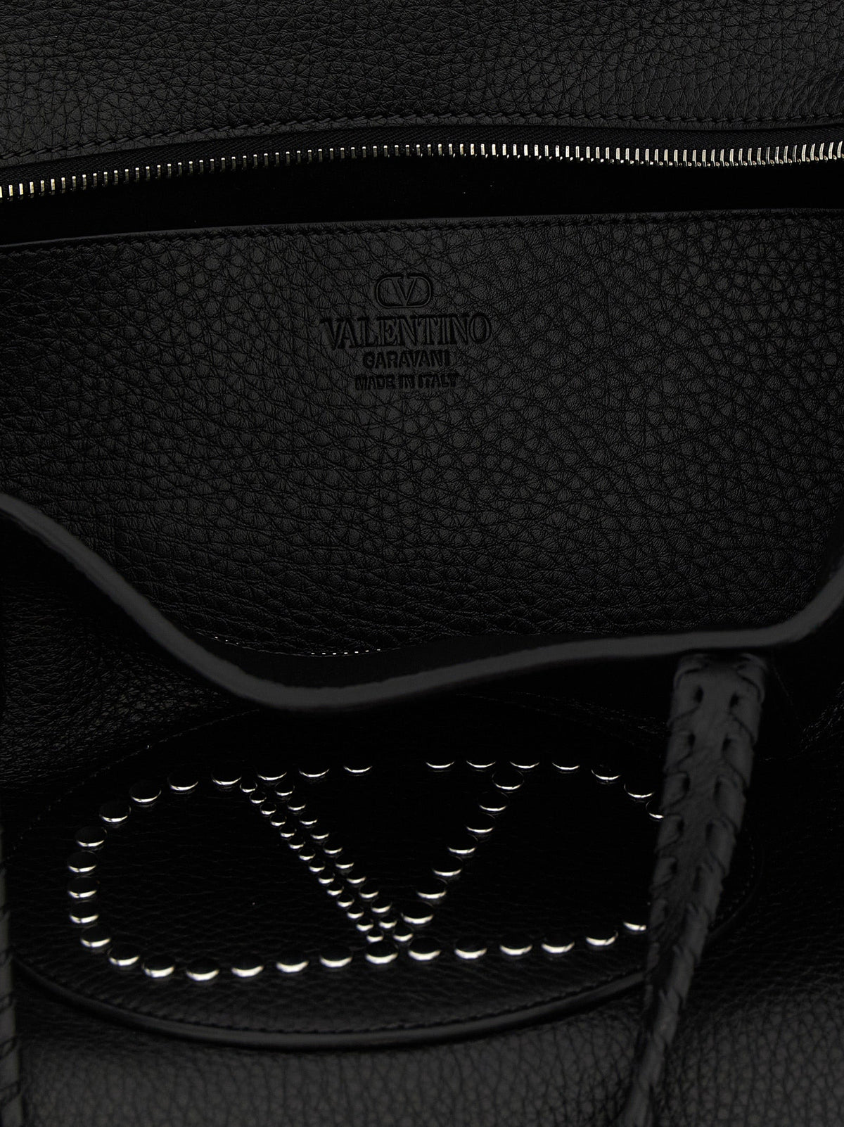 Valentino Garavani Black Calfskin Tote Bag