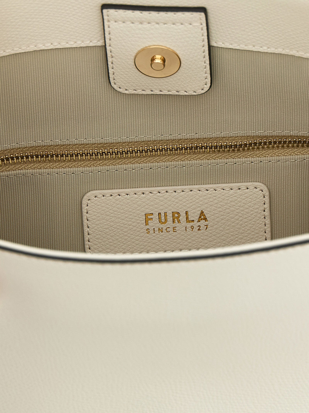 Furla White Calfskin Shoulder Bag