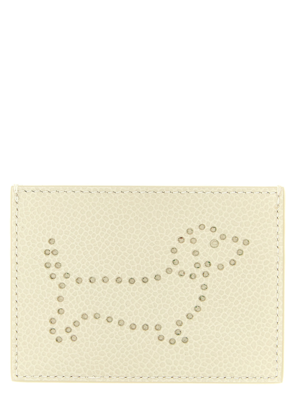 Thom Browne Beige Calfskin Cardholder