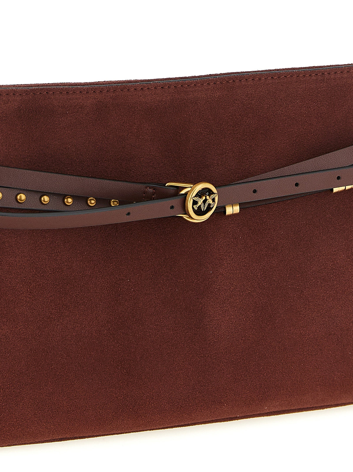 PINKO Bordeaux Cowhide Shoulder Bag