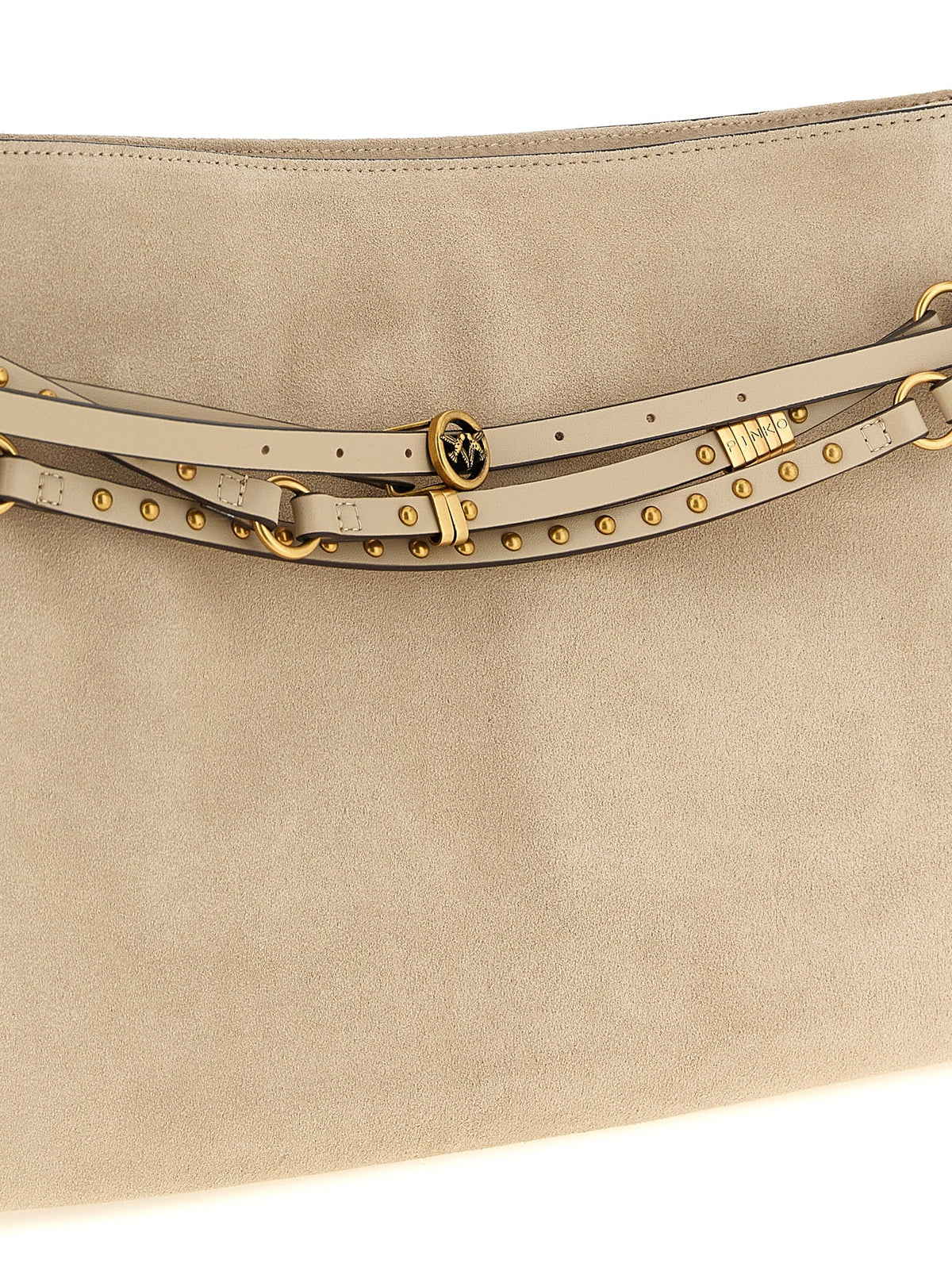 PINKO Beige Cowhide Shoulder Bag