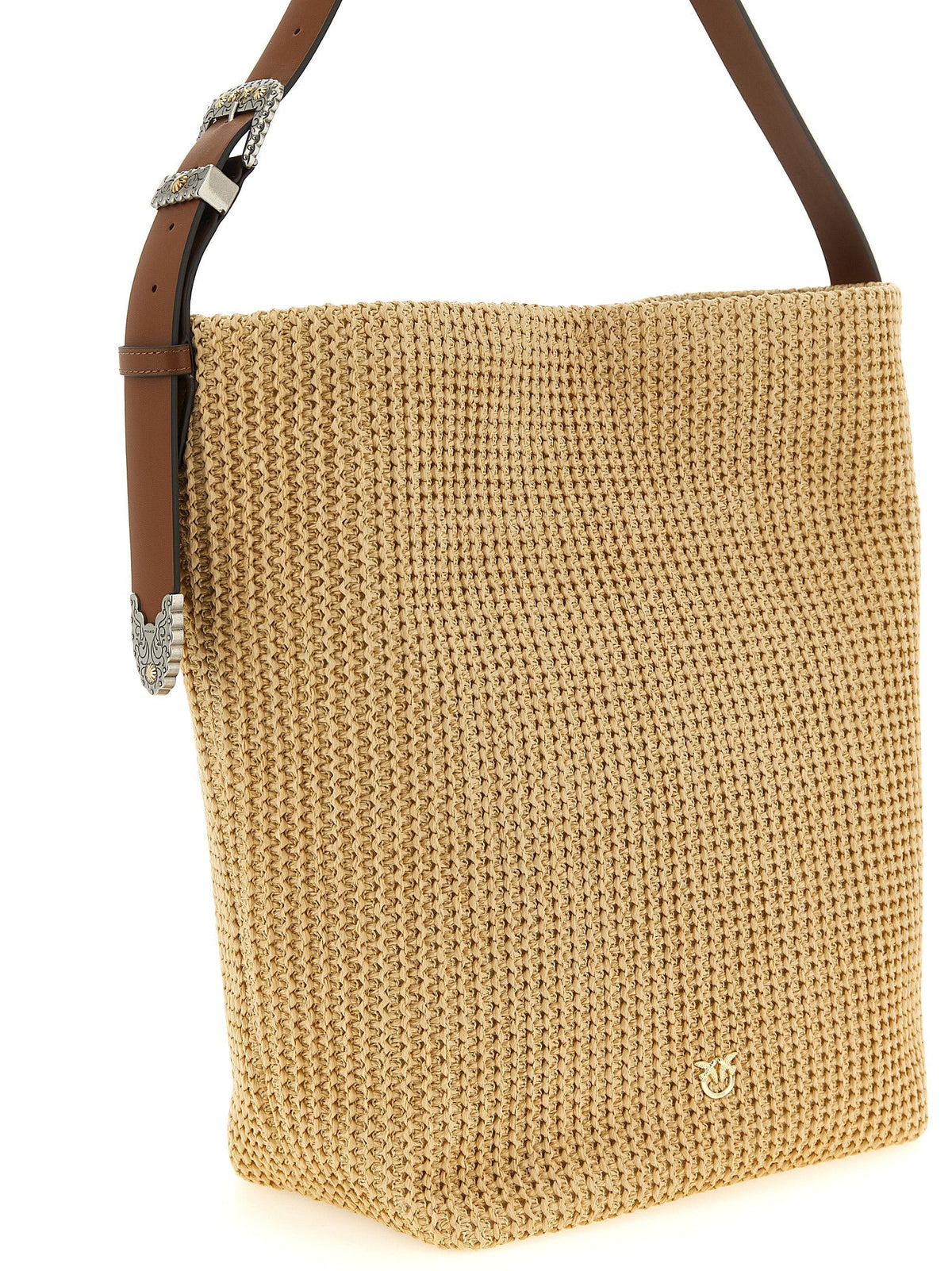 PINKO Beige Cowhide Shoulder Bag