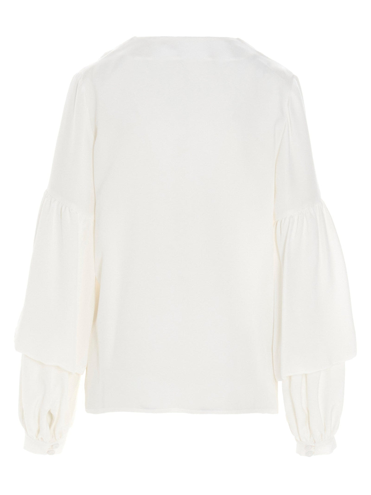 DI.LA3 PARI' White Silk Blouse
