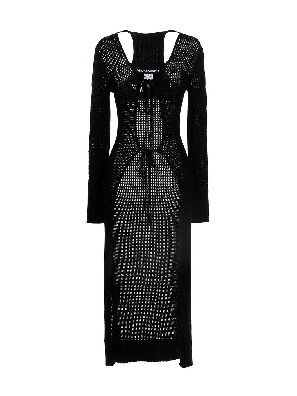 ANDREĀDAMO Black Viscose Cardigan