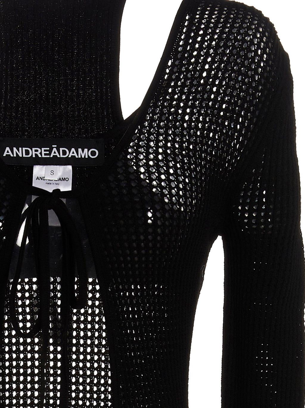 ANDREĀDAMO Black Viscose Cardigan