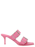 Alexander McQueen Multicolor Calfskin Stiletto Heel Sandals