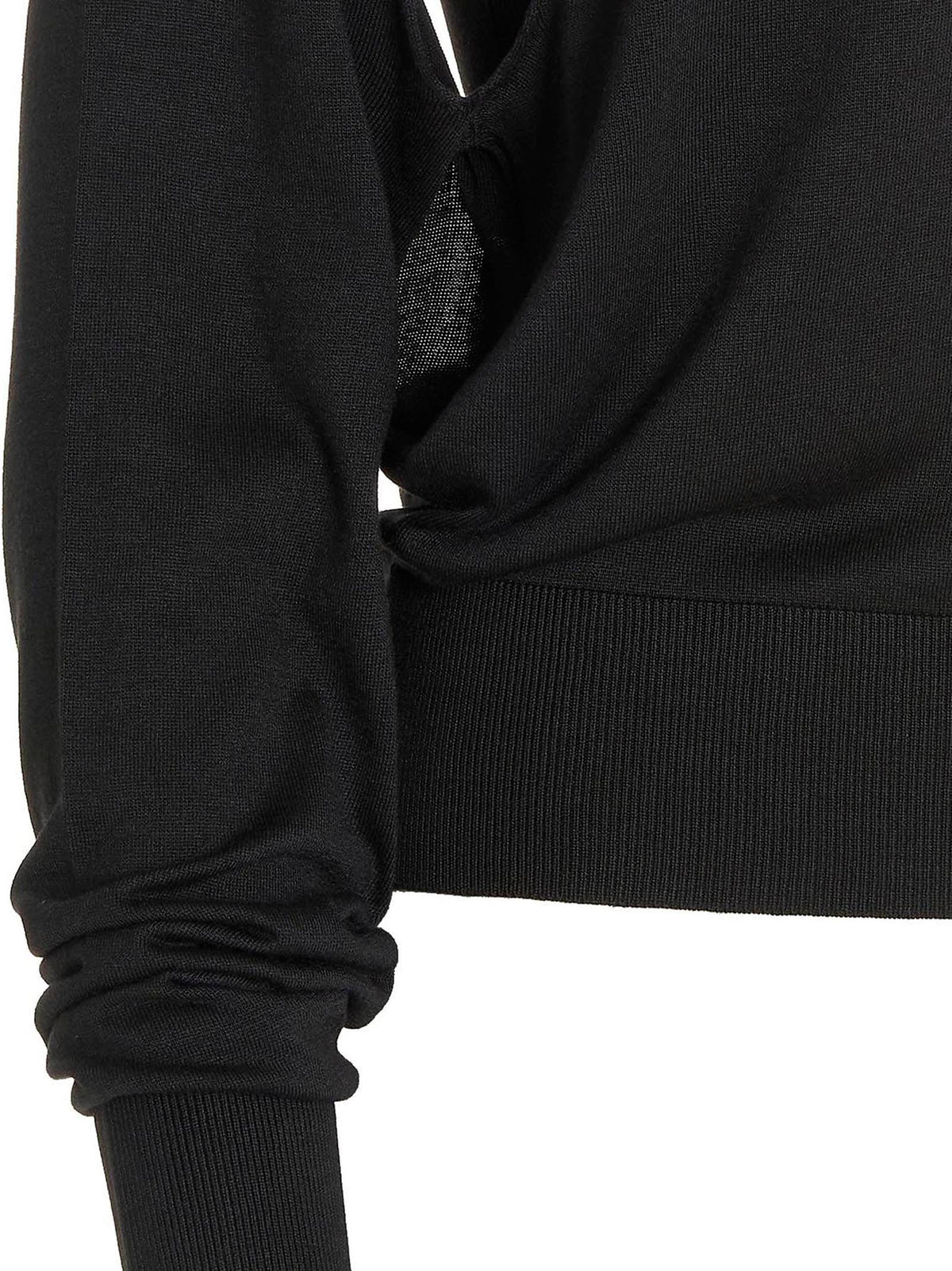 RAMAEL Black Silk Cardigan