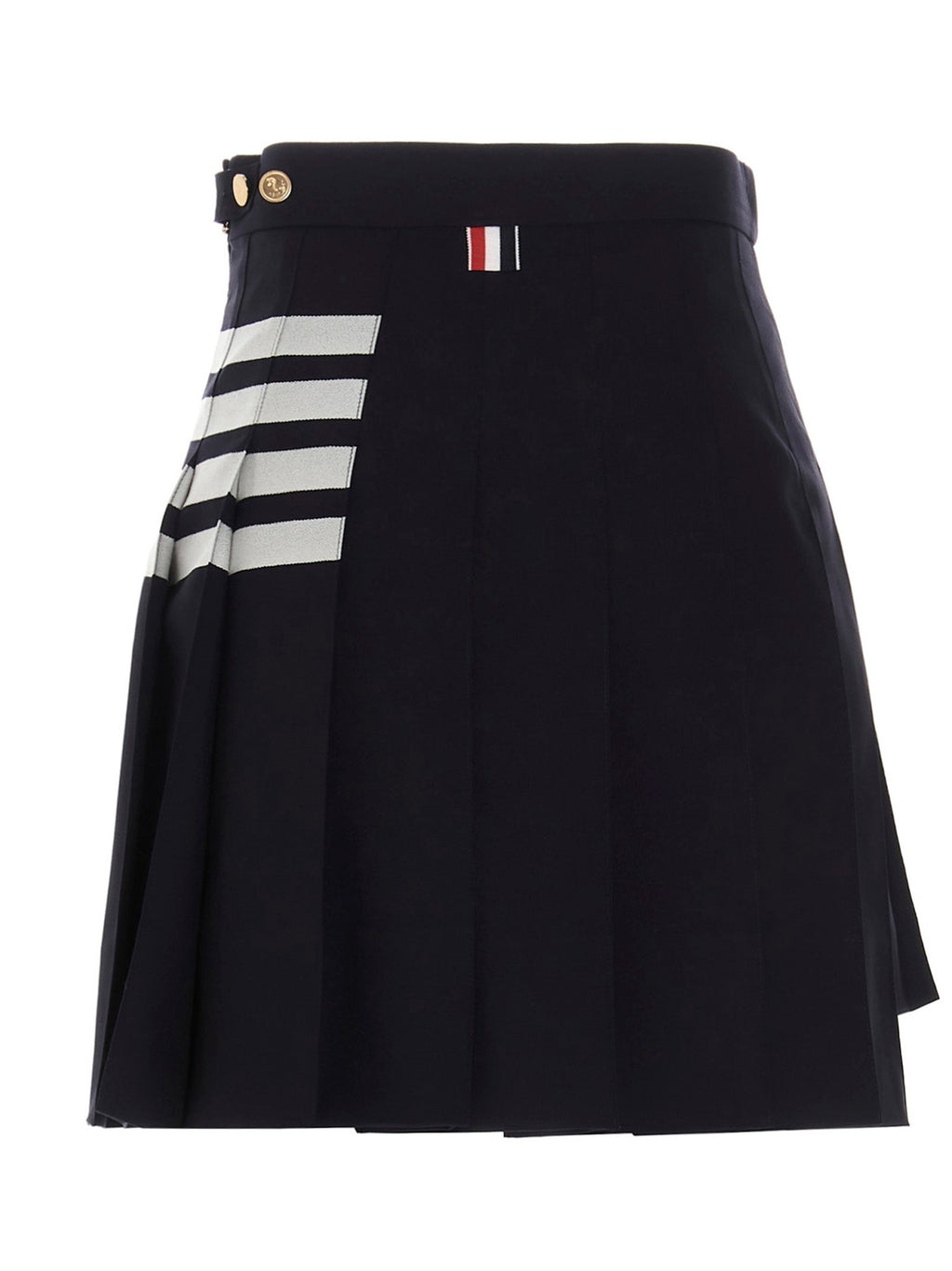 Thom Browne Blue Wool Long Skirt