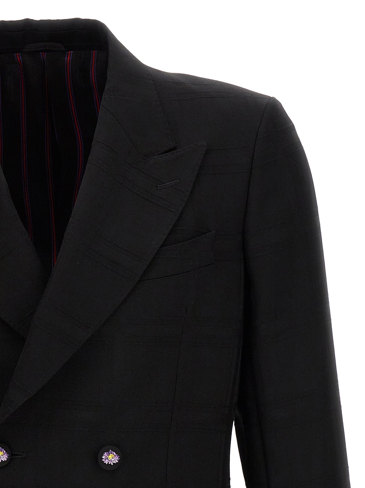 Etro Black Virgin Wool Blazer