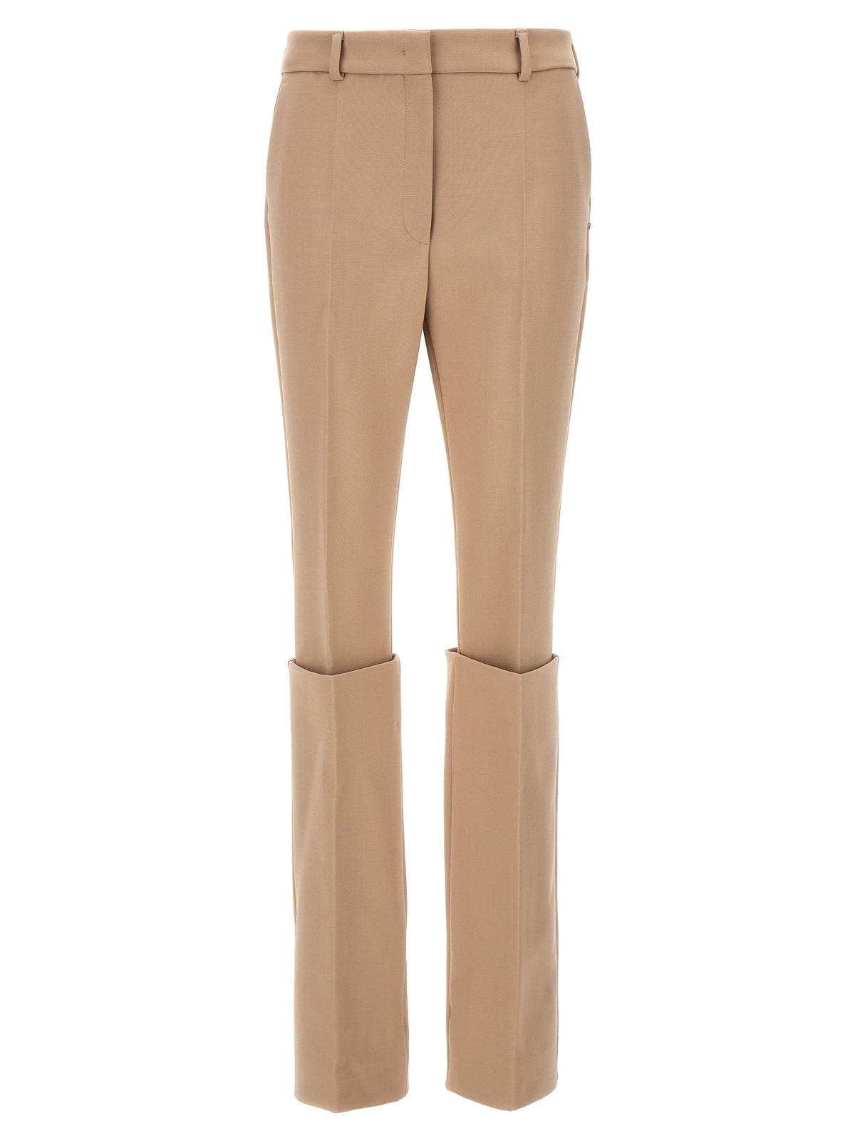 Sportmax Beige Polyester Dress Pants