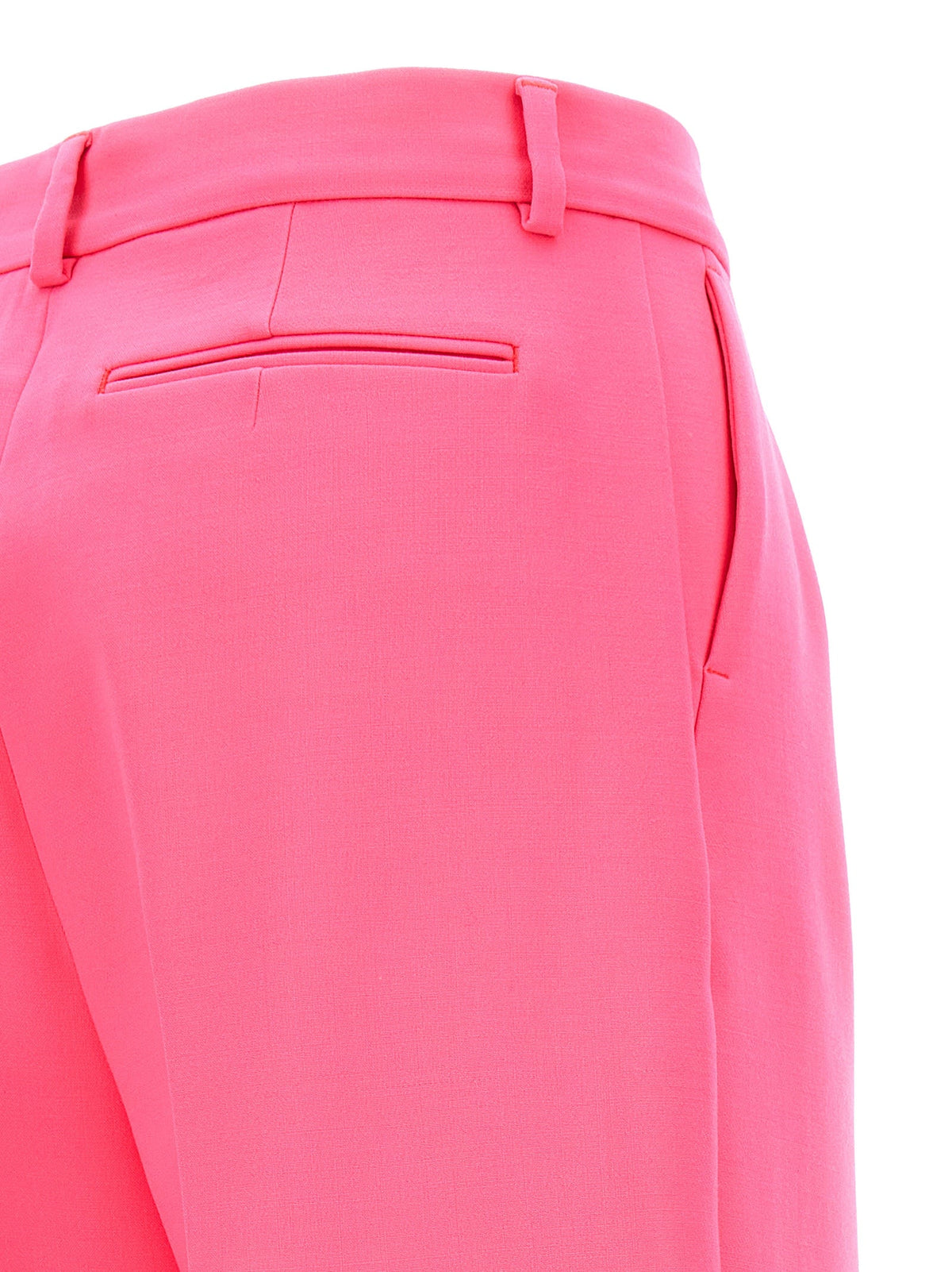 Sportmax Fuchsia Virgin Wool Casual Pants