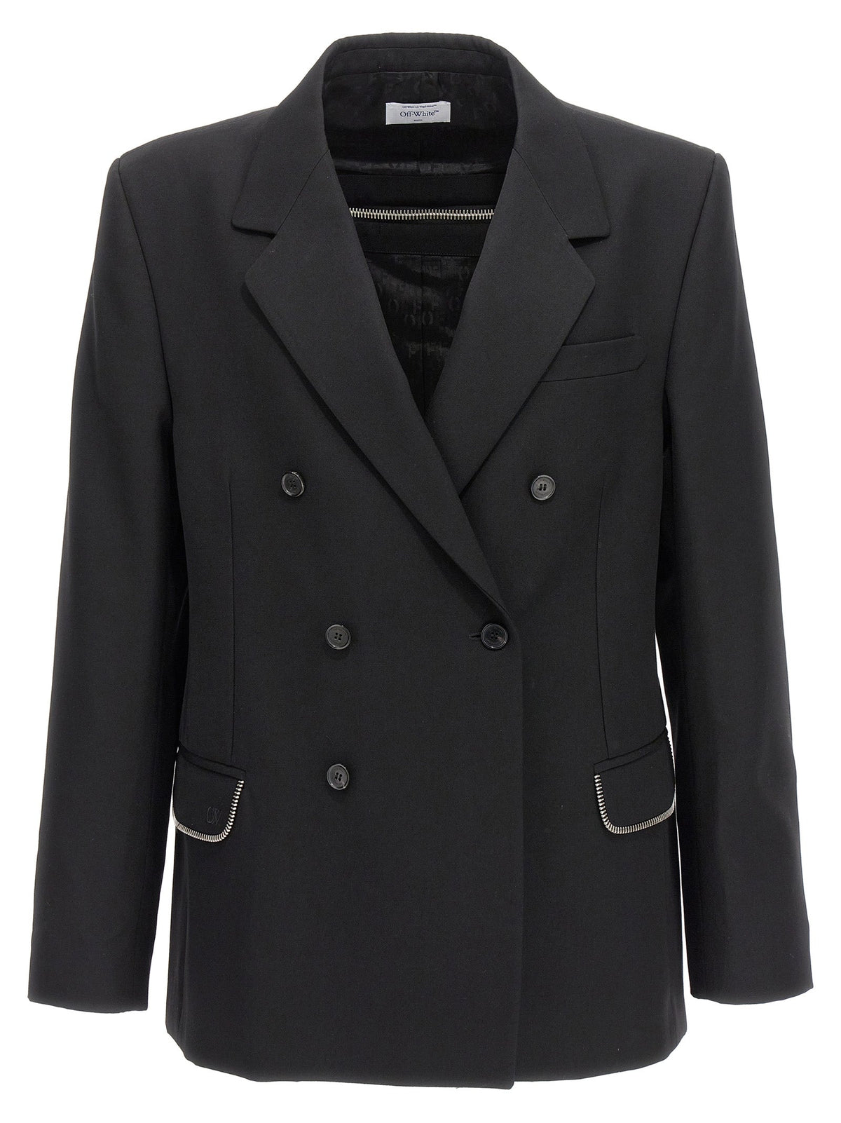 Off-White Black Virgin Wool Blazer