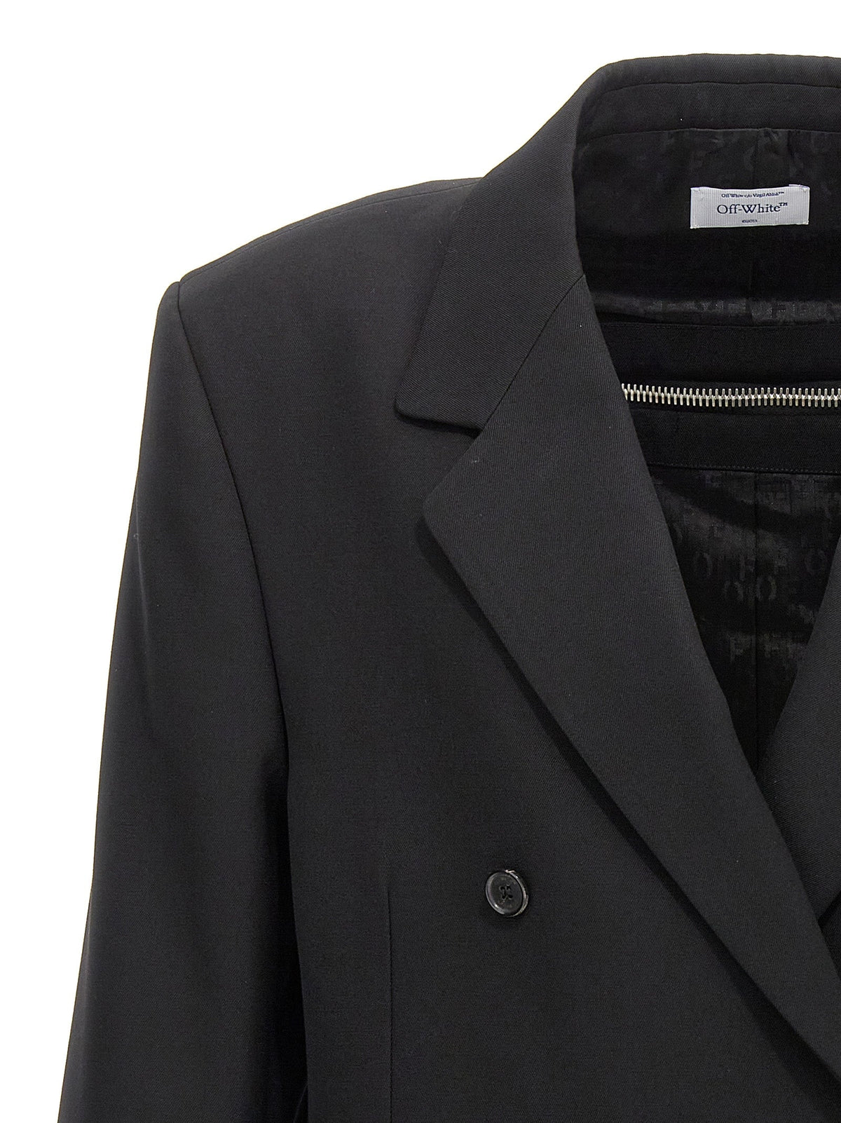 Off-White Black Virgin Wool Blazer