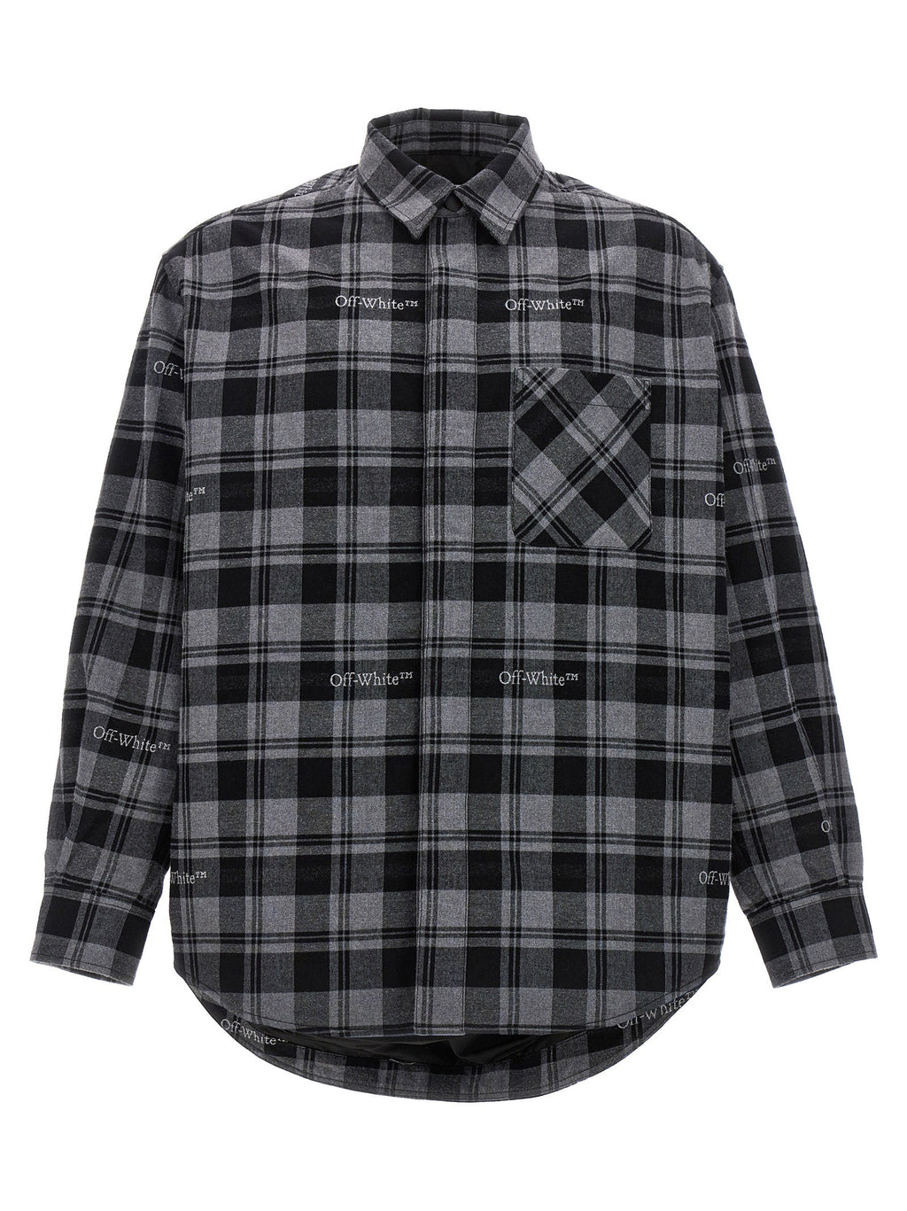 Off-White Gray Cotton Shell Jacket