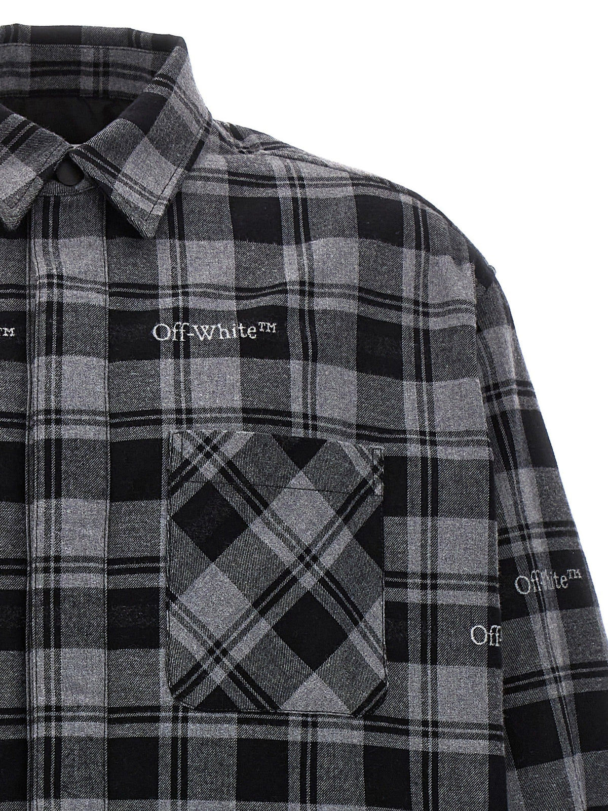 Off-White Gray Cotton Shell Jacket