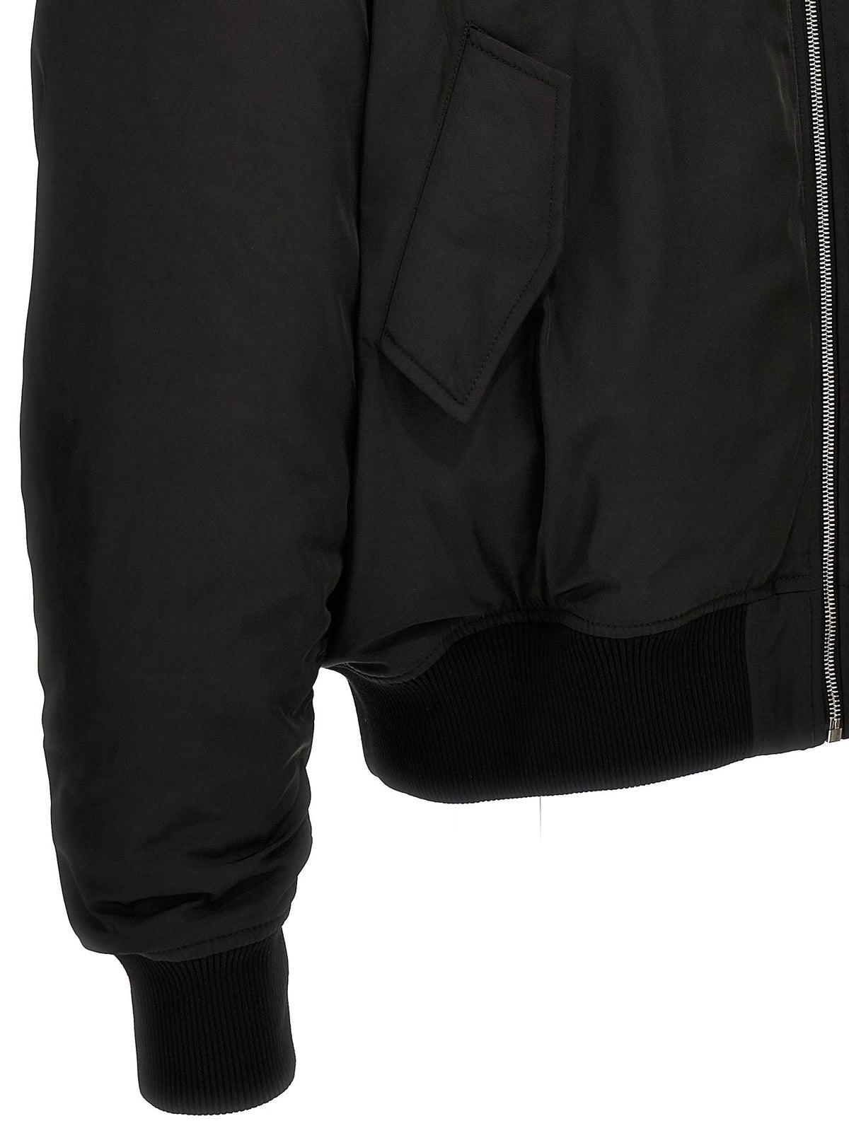 1989 Studio Black Polyester Bomber