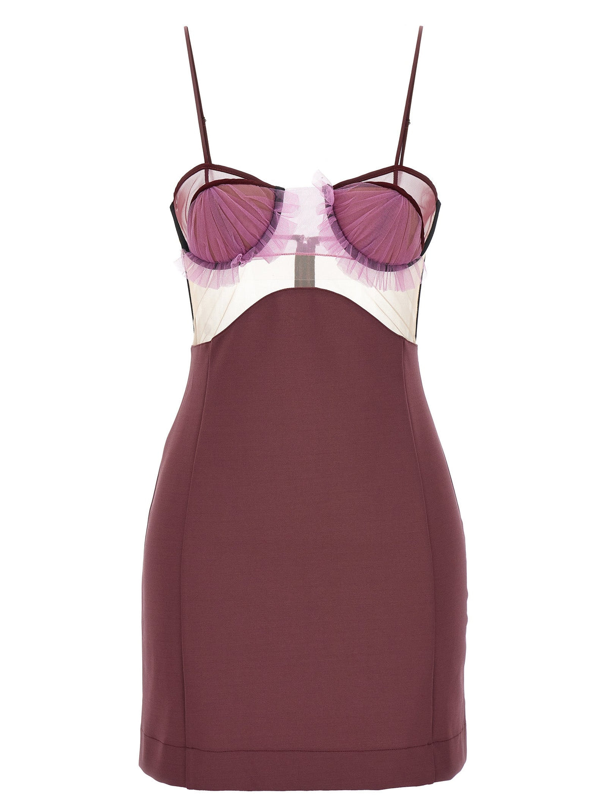 Nensi Dojaka Purple Viscose Short Dress