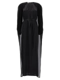 DI.LA3 PARI' Black Silk Long Dress