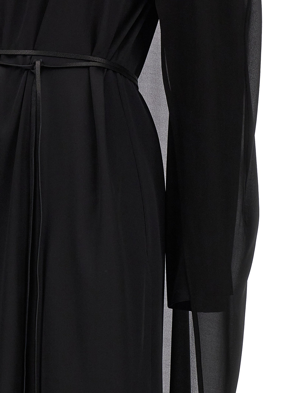 DI.LA3 PARI' Black Silk Long Dress