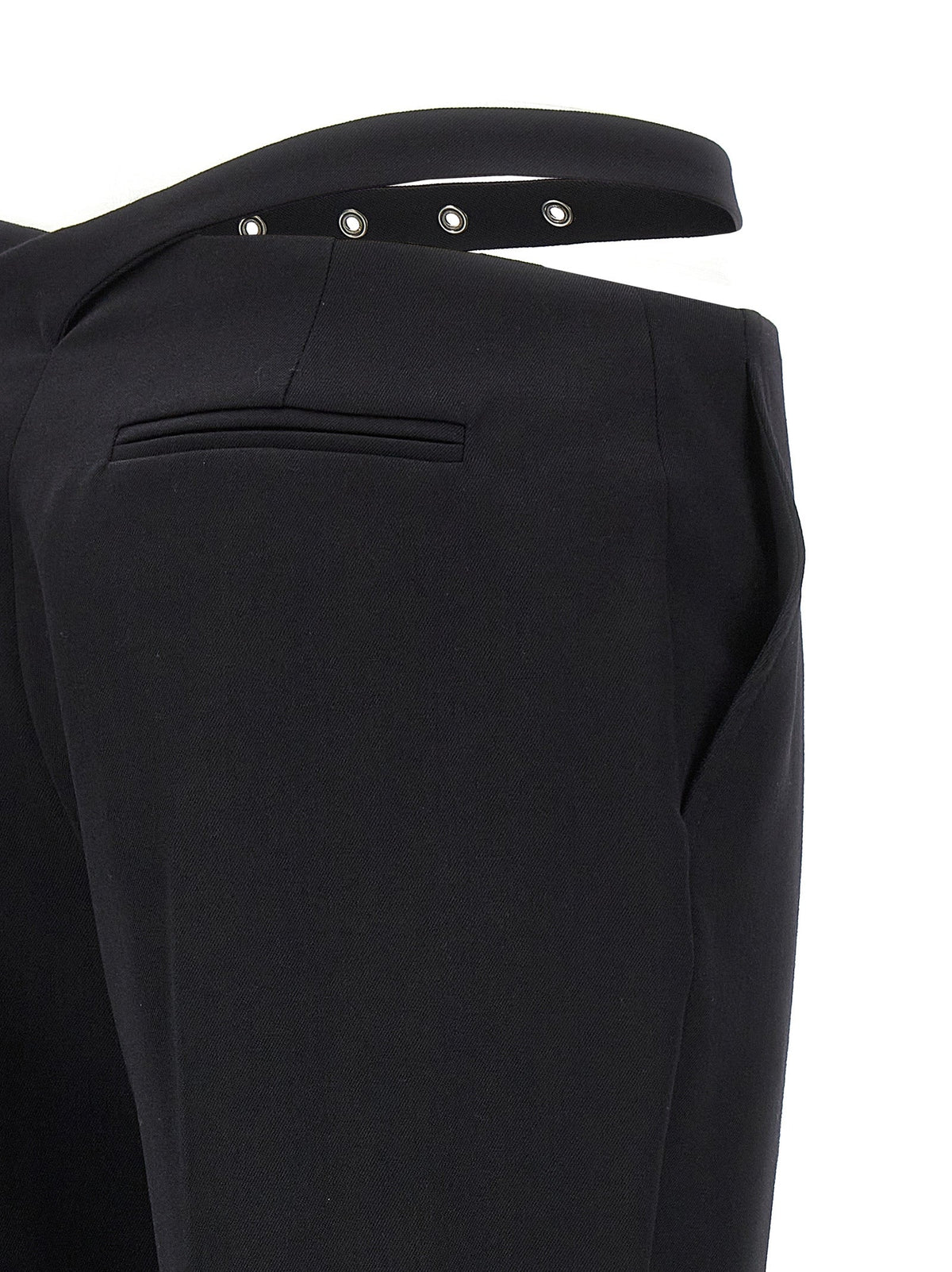 The Attico Black Virgin Wool Dress Pants