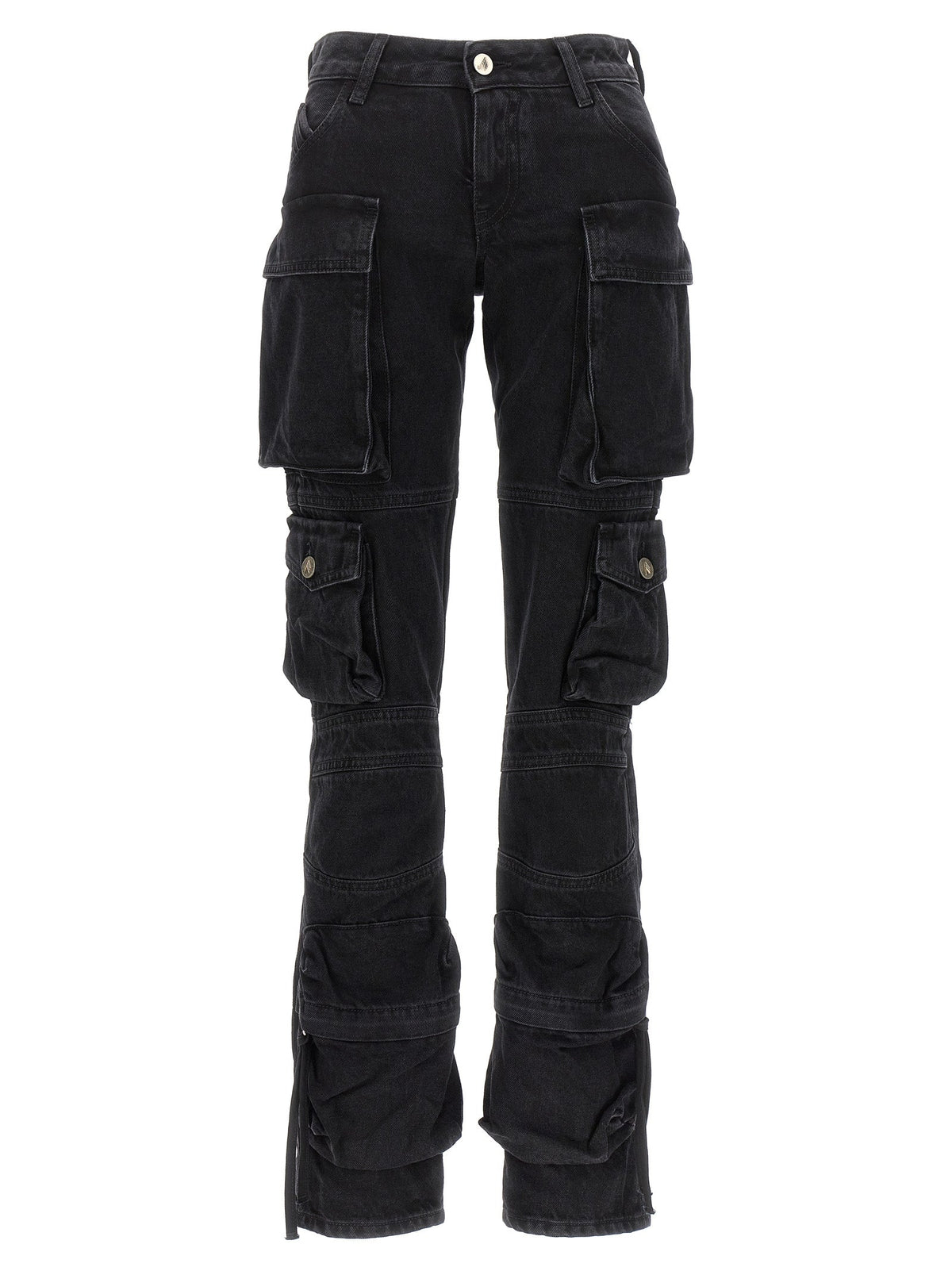 The Attico Black Cotton Cargo Pants