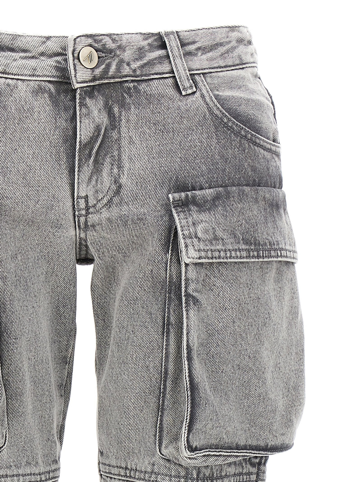 The Attico Gray Cotton Cargo Pants