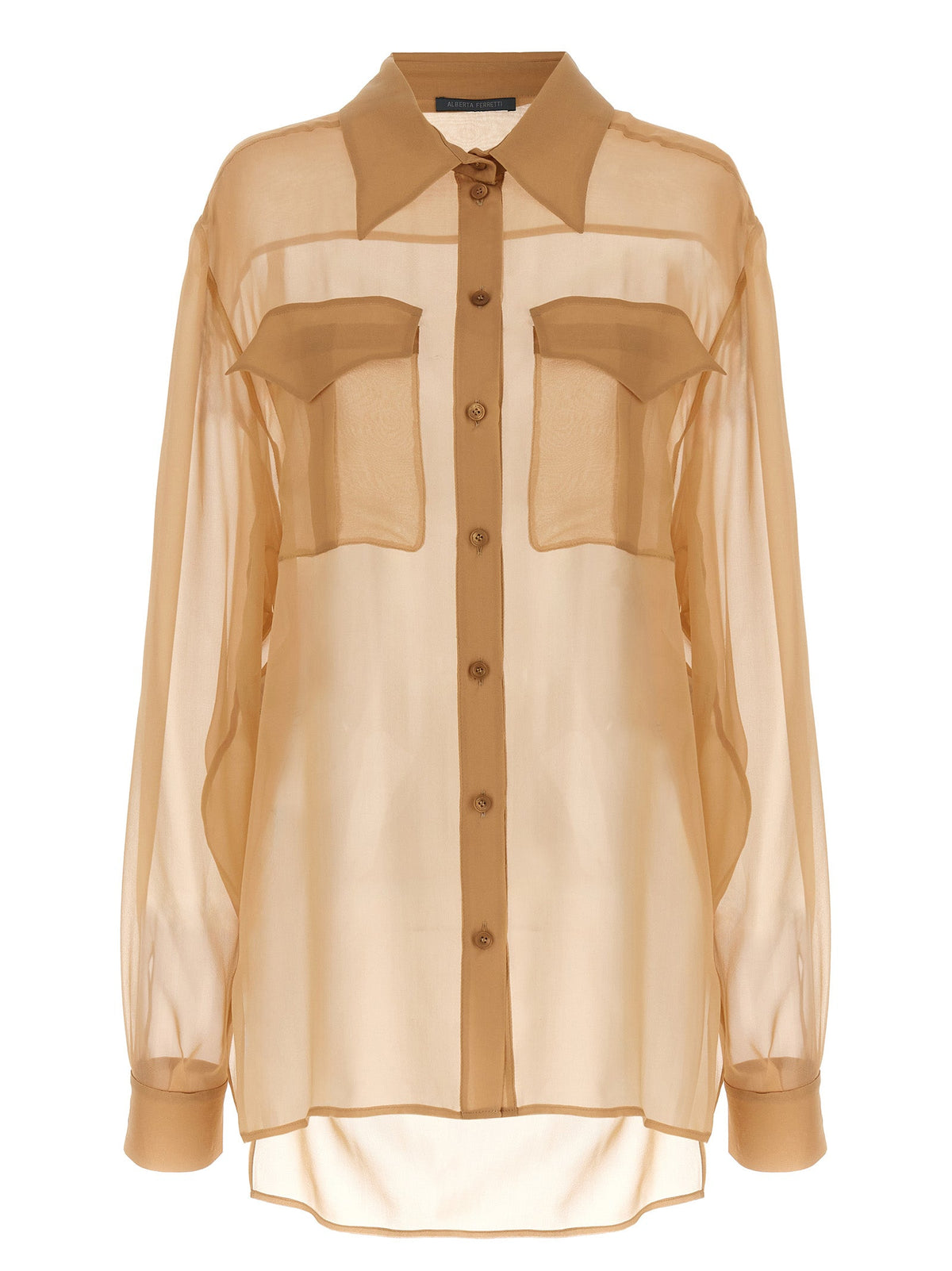 Alberta Ferretti Beige Silk Blouse