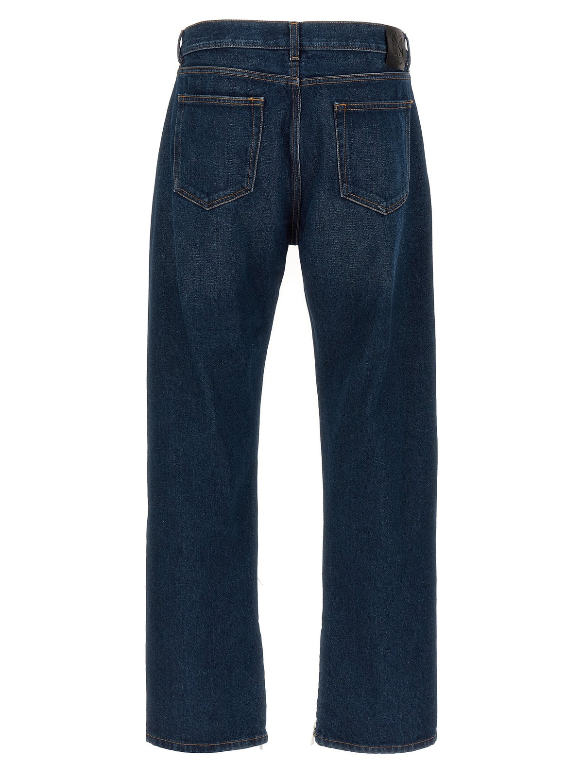 Off-White Blue Cotton Jeans Denim