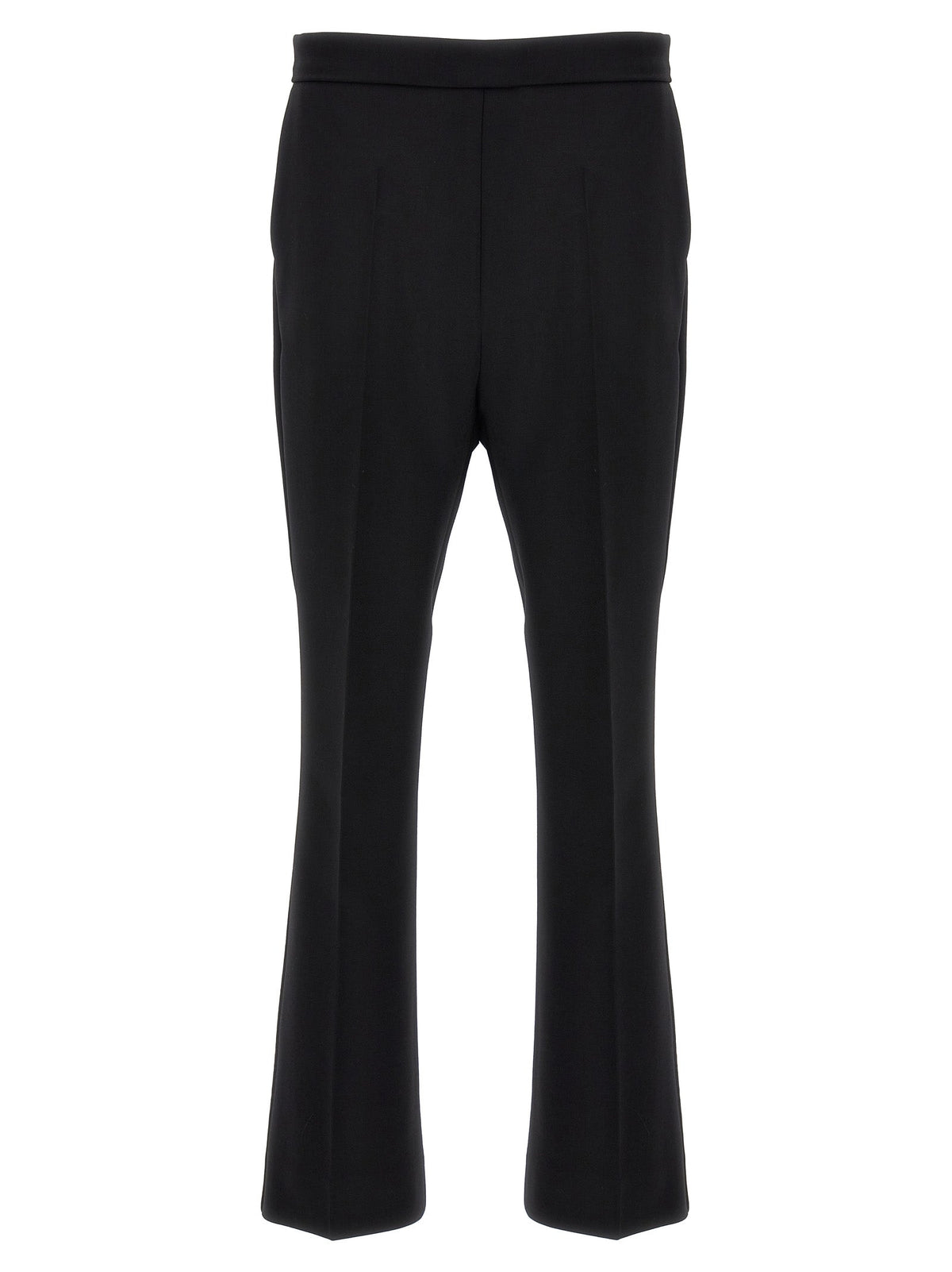 Max Mara Black Virgin Wool Cropped Pants