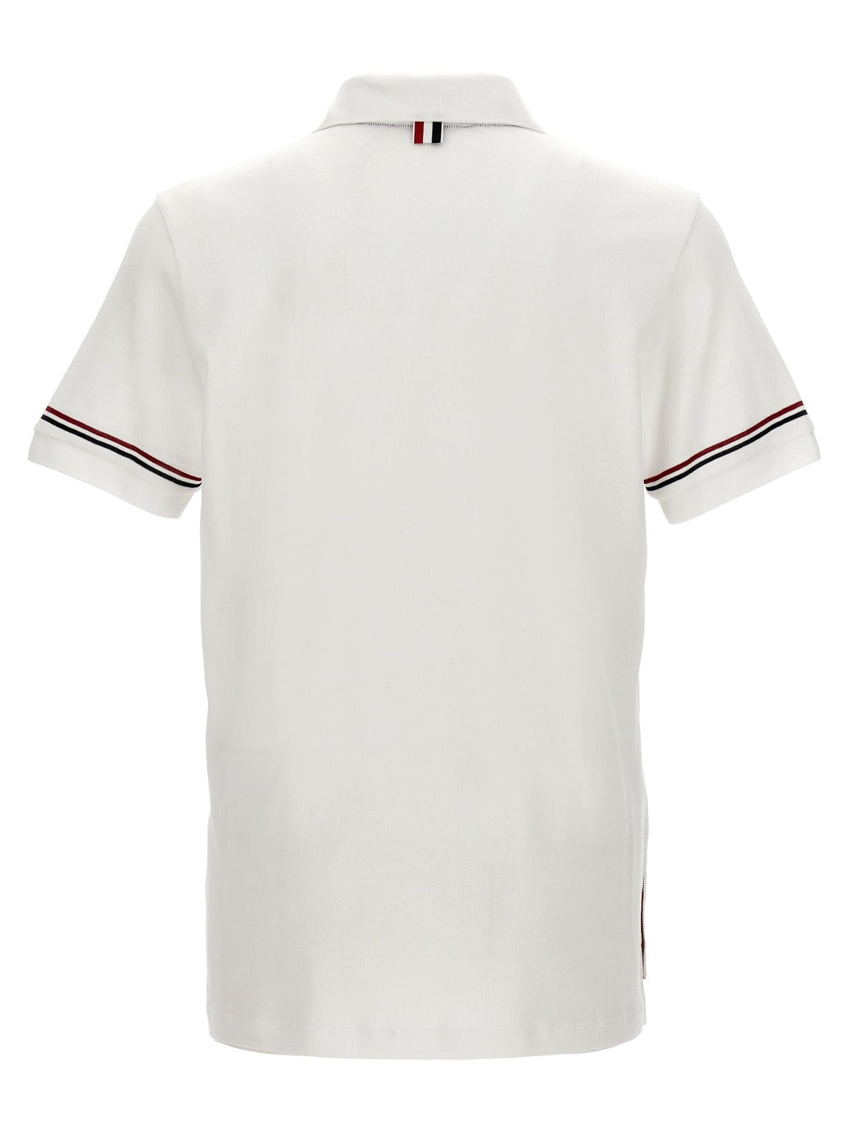 Thom Browne White Cotton Polo Shirt