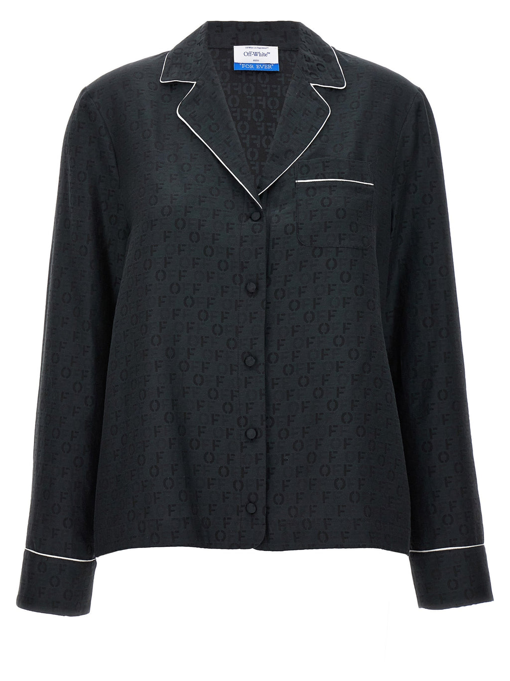 Off-White Black Silk Blouse