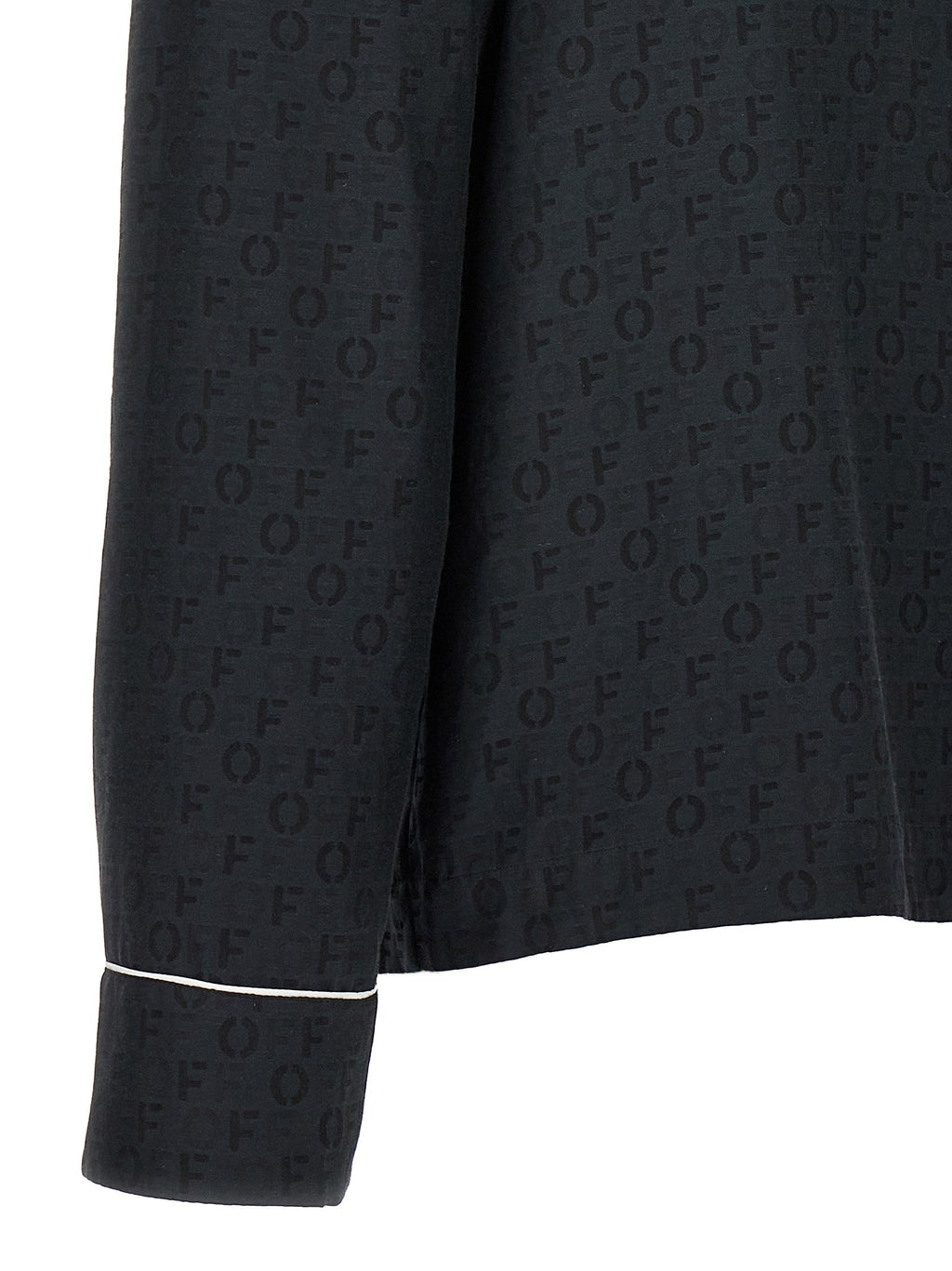 Off-White Black Silk Blouse