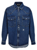 Palm Angels Blue Polyester Denim Jacket
