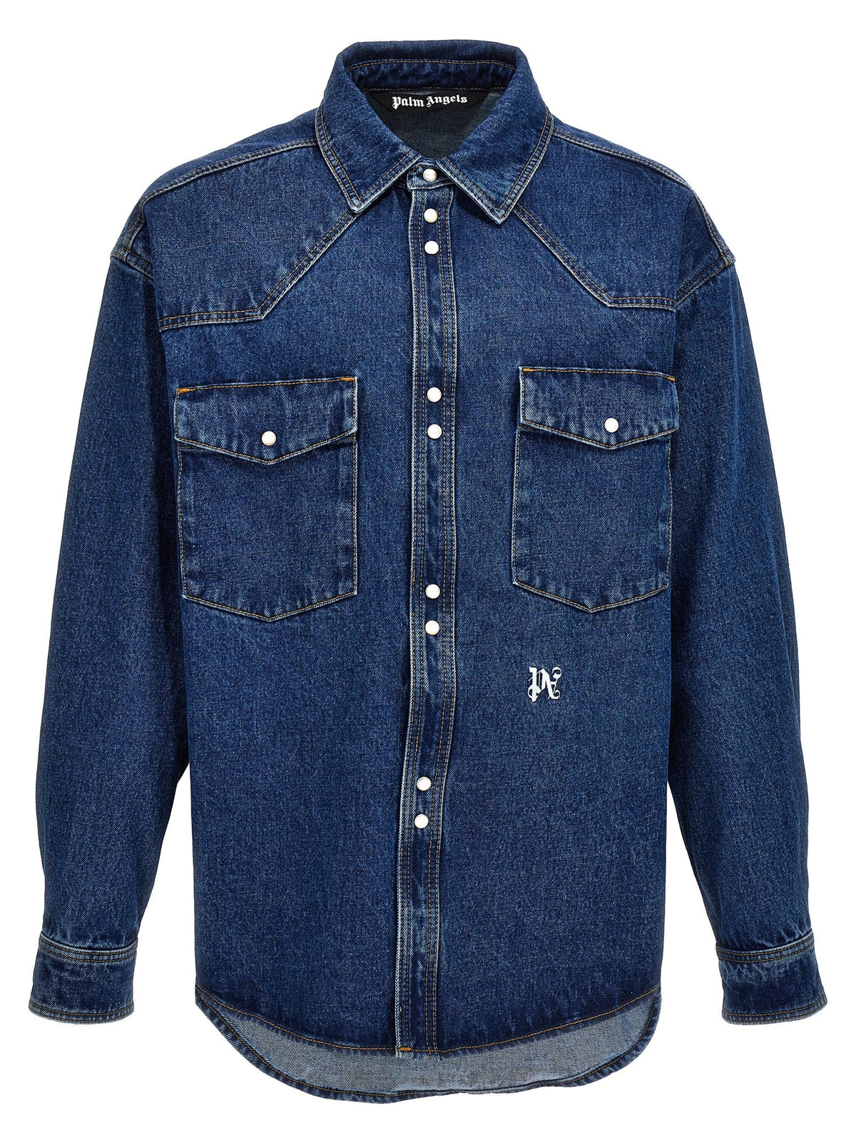 Palm Angels Blue Polyester Denim Jacket
