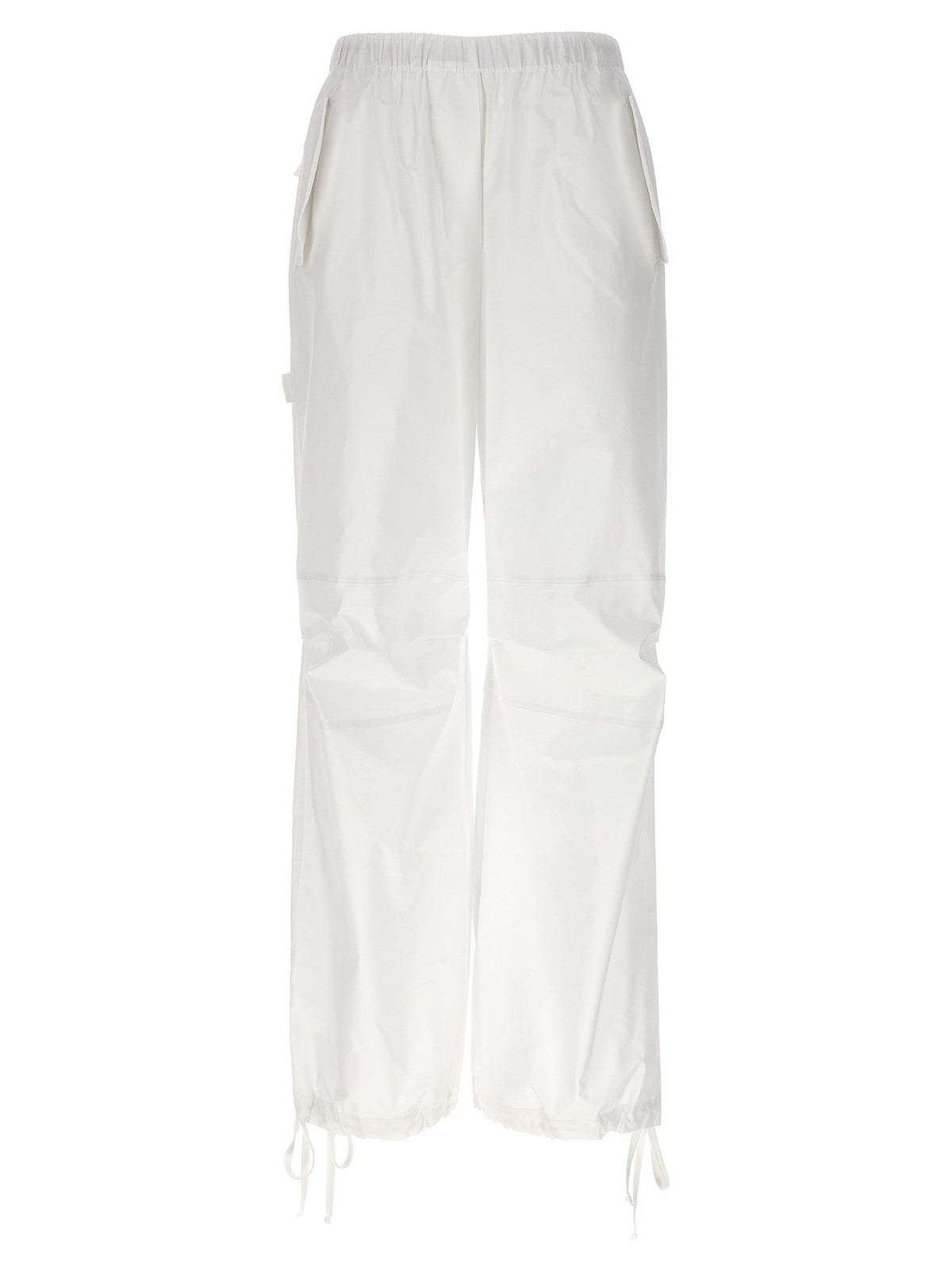 NUDE White Cotton Cargo Pants