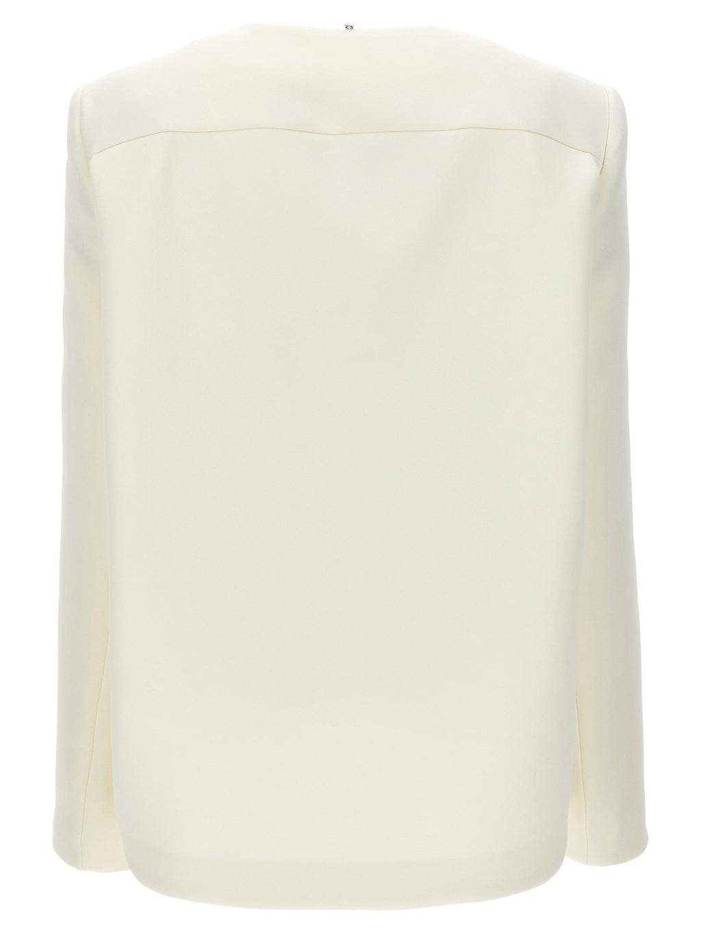 Sportmax White Polyester Full-Length Jacket