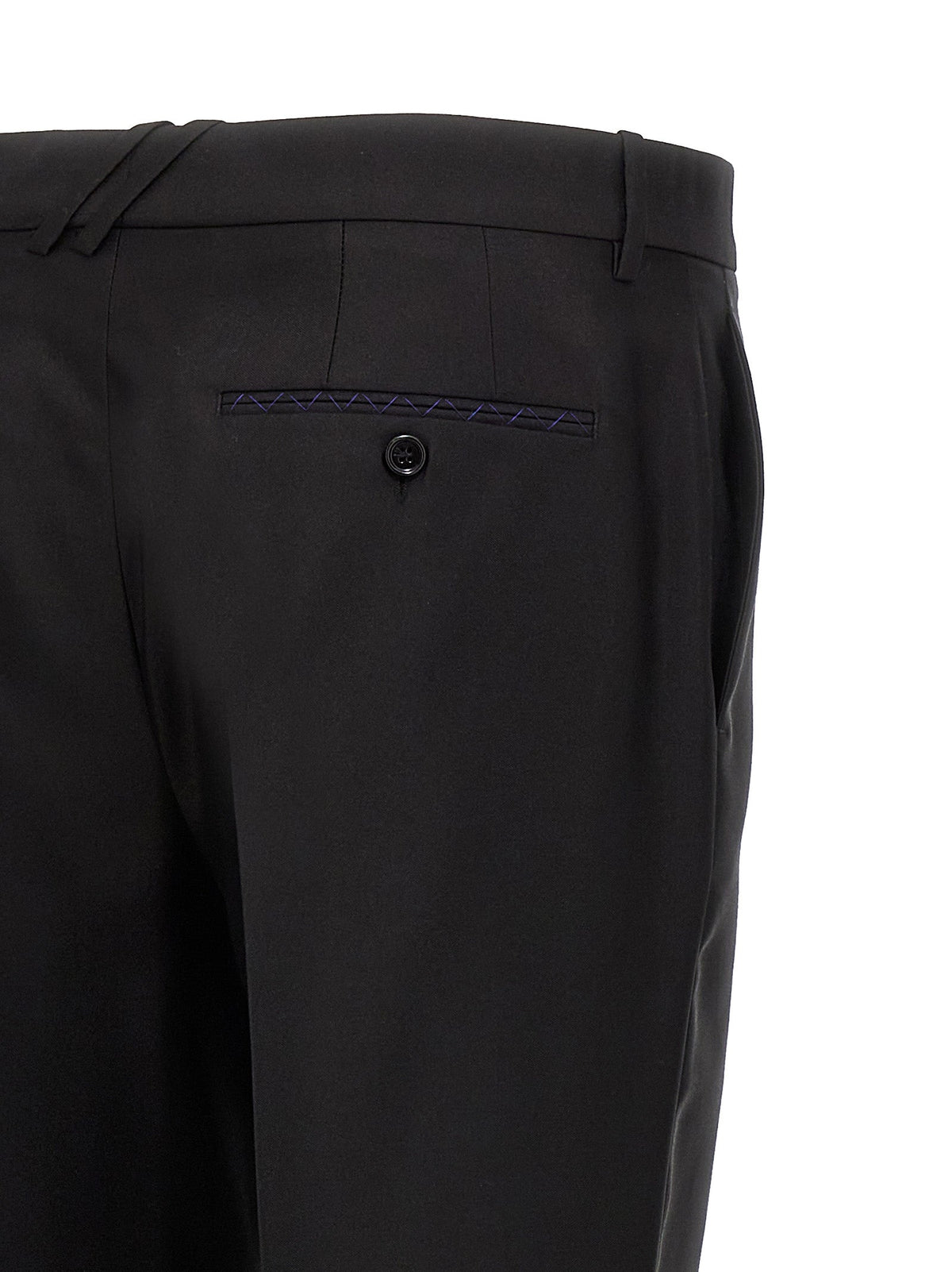 Burberry Black Virgin Wool Dress Pants
