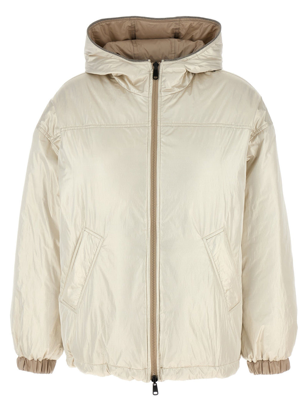 Brunello Cucinelli Beige Polyester Full-Length Jacket