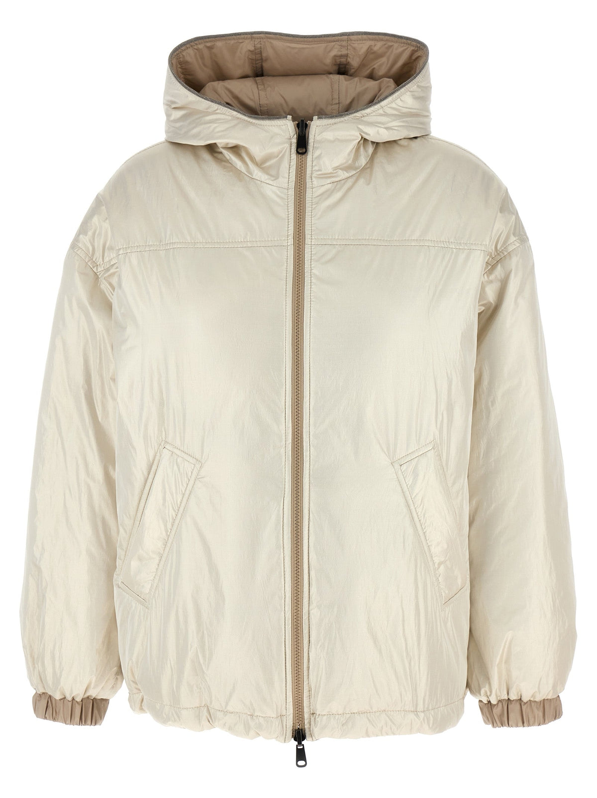 Brunello Cucinelli Beige Polyester Full-Length Jacket