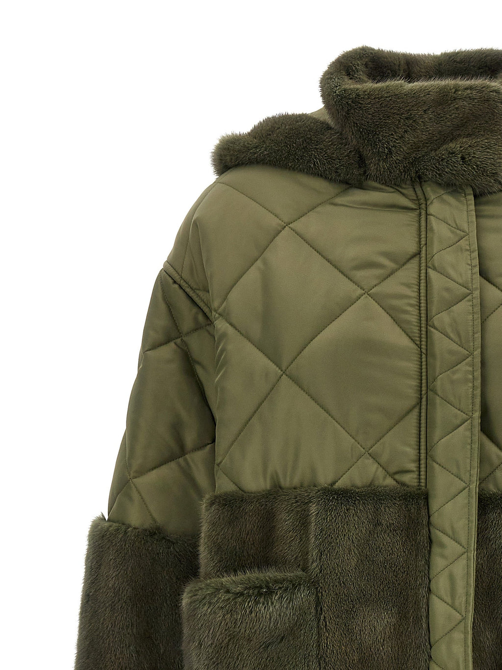 BLANCHA Bicolor Polyester Coat