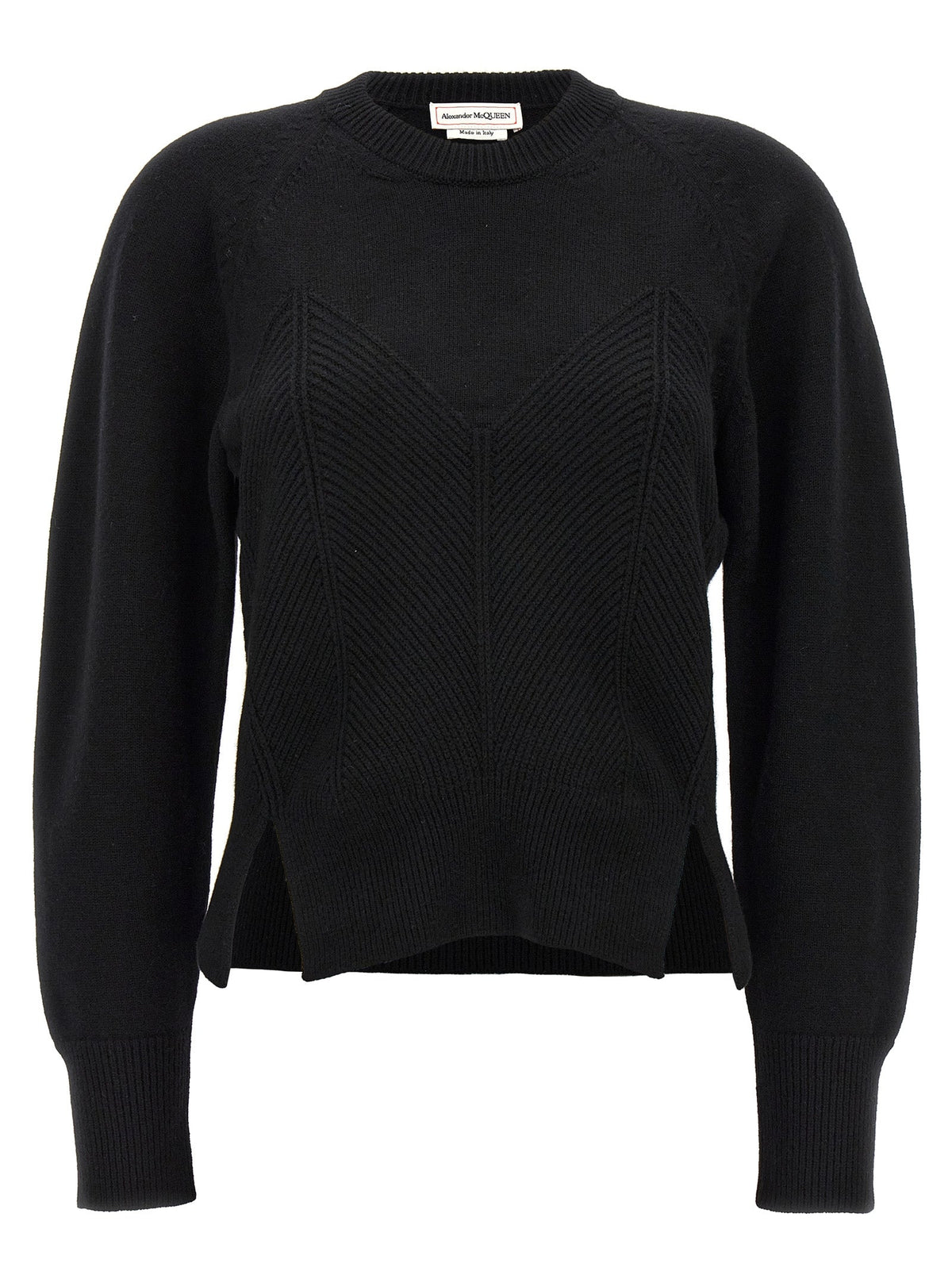 Alexander McQueen Black Wool Cardigan