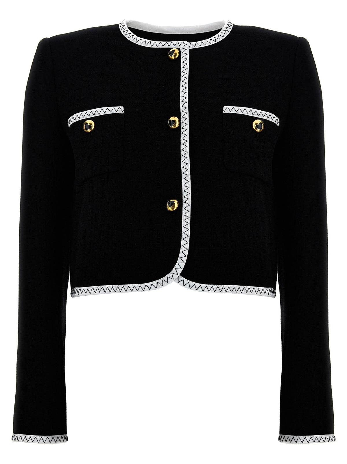Moschino Bicolor Viscose Full-Length Jacket