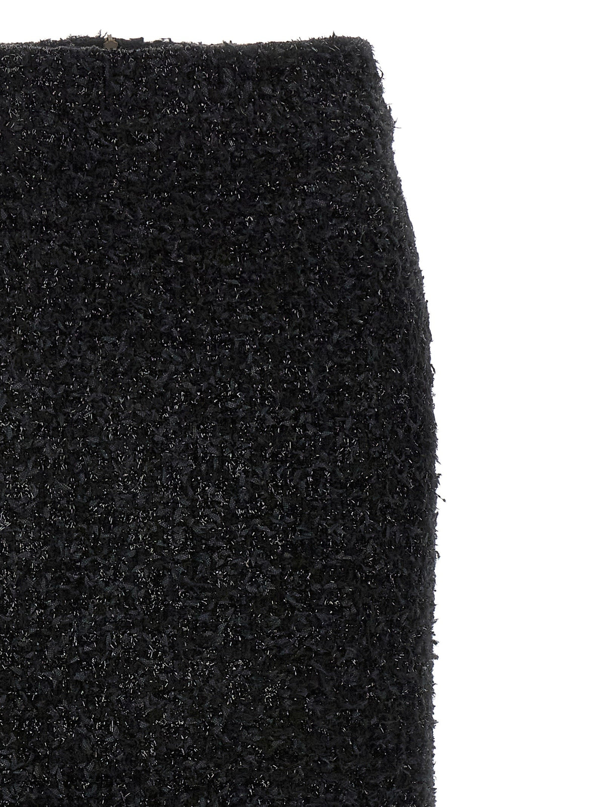 Balenciaga Black Cotton Midi Skirt
