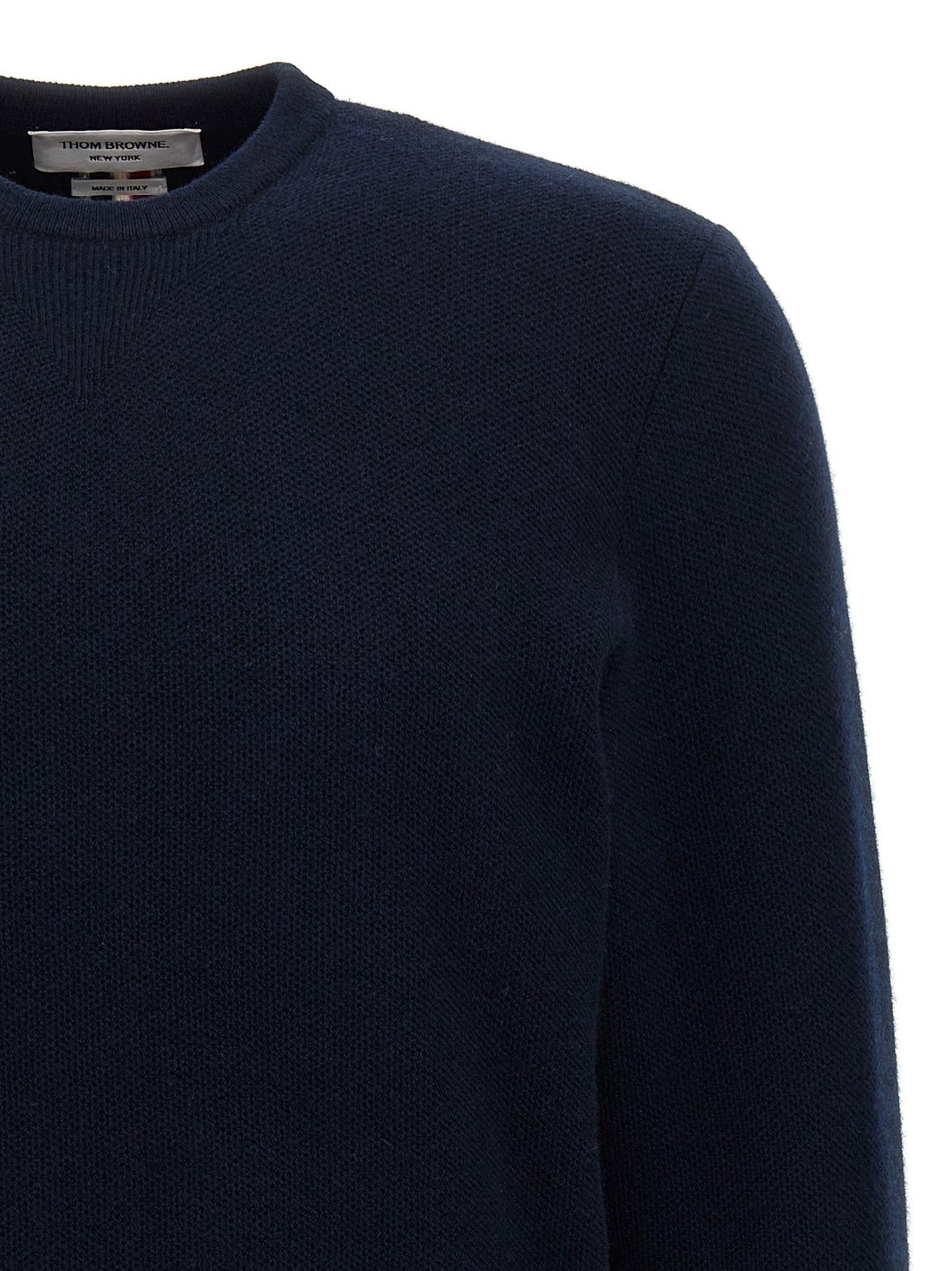 Thom Browne Blue Virgin Wool Cardigan