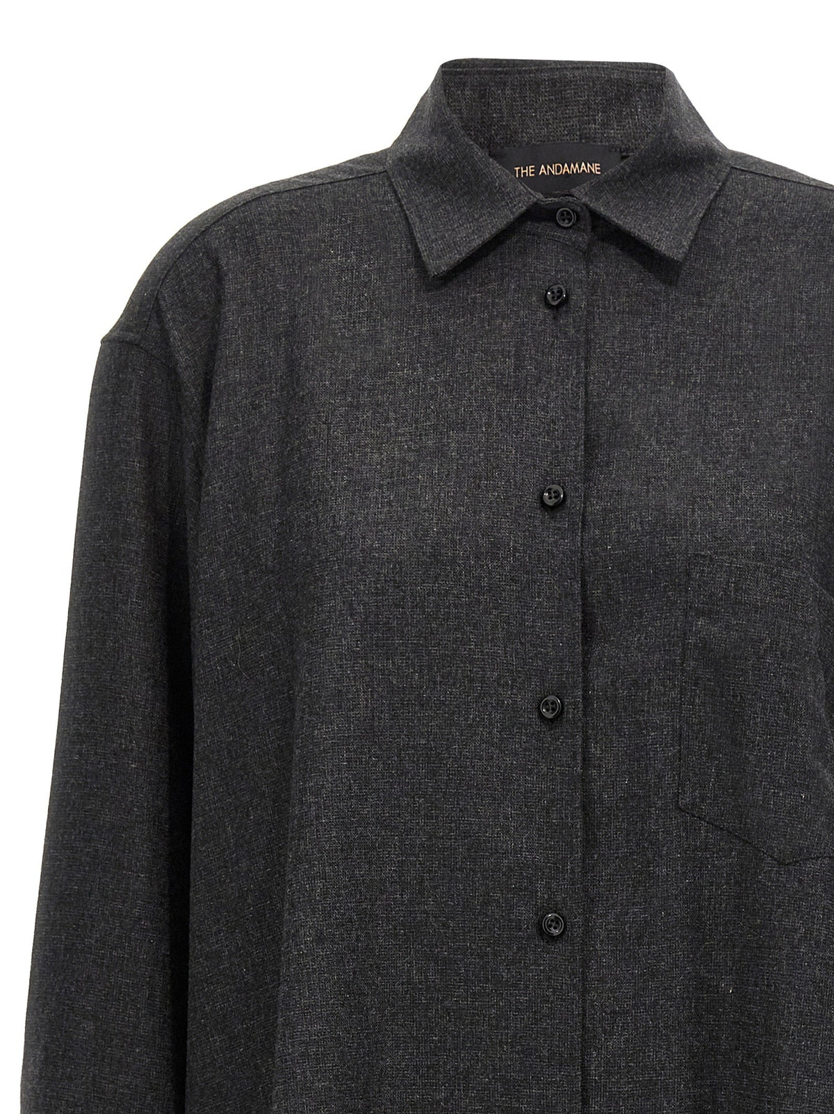 The Andamane Gray Wool Blouse