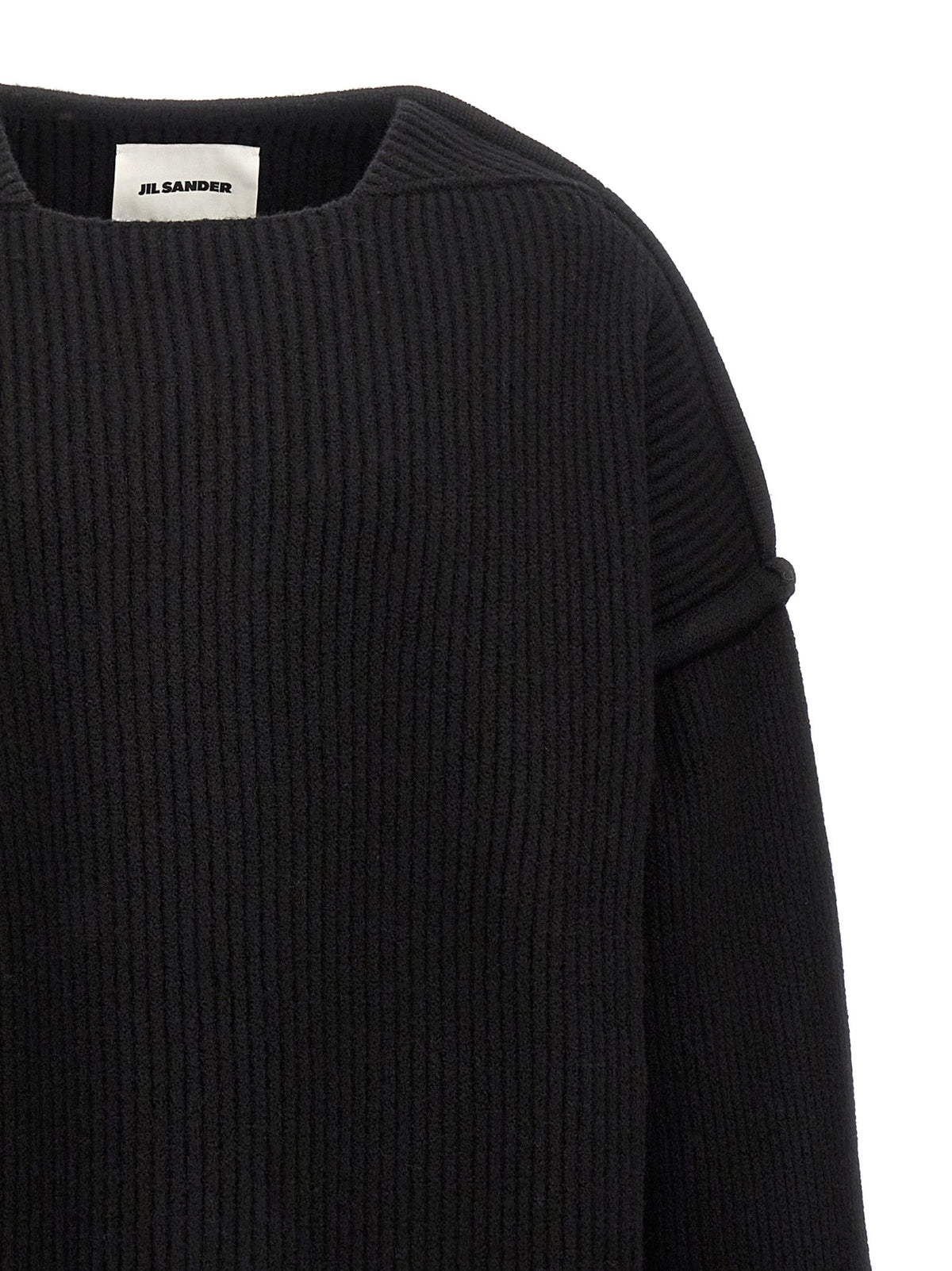 Jil Sander Black Wool Cardigan