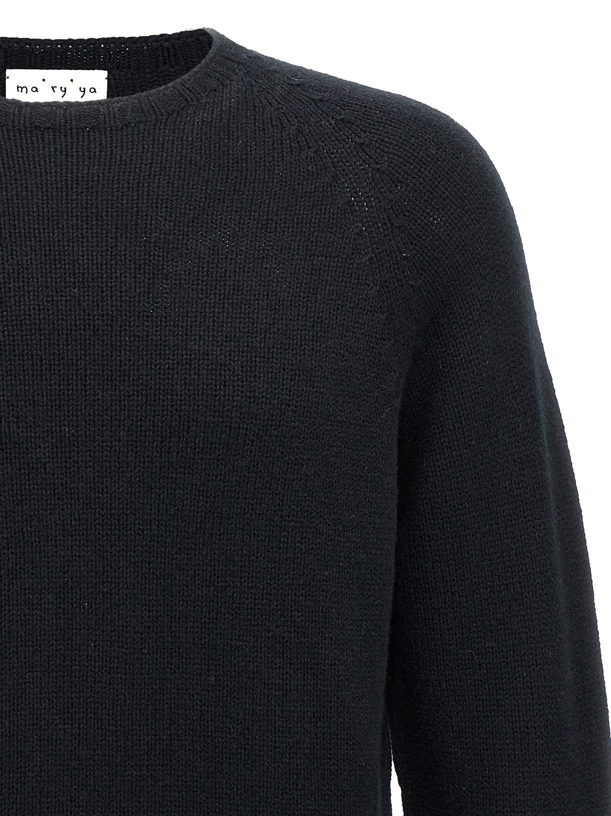 MA'RY'YA Black Wool Cardigan