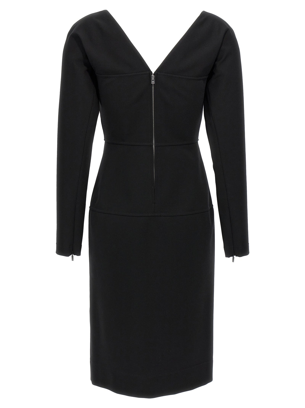 Fendi Black Viscose Midi Dress