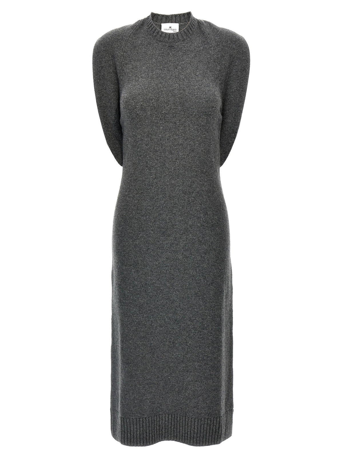 Courrèges Gray Wool Midi Dress